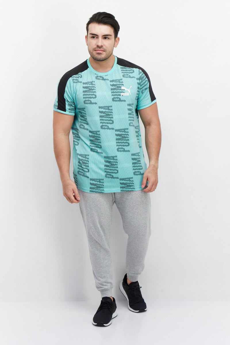 PUMA Men Sportswear Fit Training T Shirt, Black/Mint - Image 4