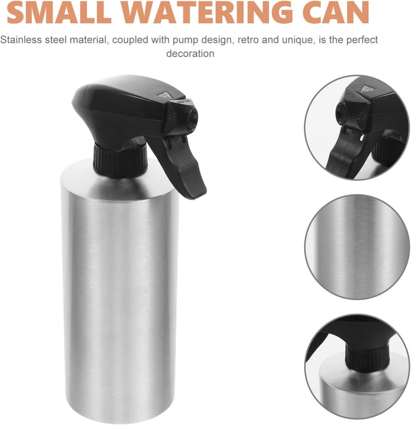 Vaguelly Mist Spray Bottle Stainless Steel Continuous Spray Bottle Spray Bottle Refillable Plant Mister Sprayer Bottle for Hair Styling Garden Misting Skin Care 550ML - Image 2