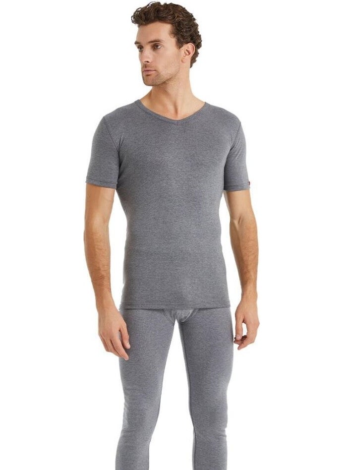 V Neck Short Sleeve Unisex Gray Thermal Underwear C3T6N2O1 - pzsku/Z59A40AA6CBB5B78B1864Z/45/_/1730556796/81cc436d-ef5d-4039-a9e4-3fb268cfde5e