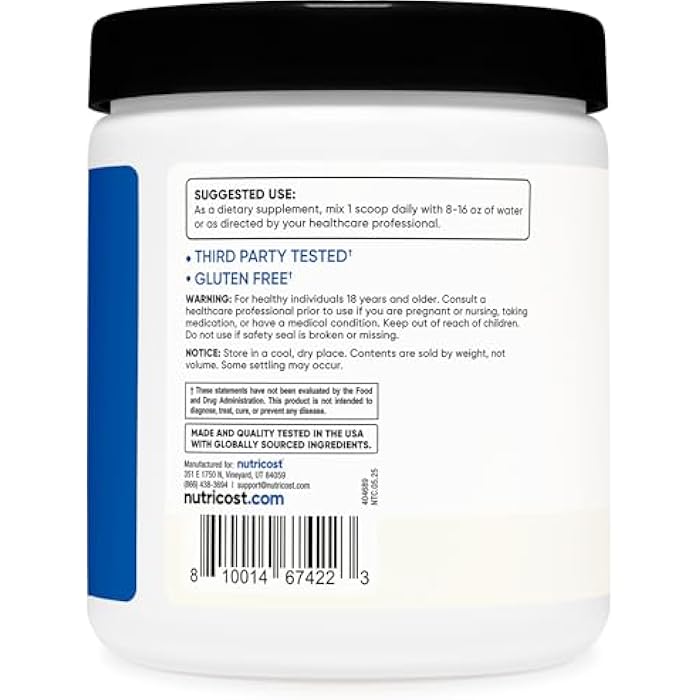Nutricost EAA Powder 30 Servings (Unflavored) - Essential Amino Acids - Non-GMO, Gluten Free, Vegetarian Friendly - Image 4