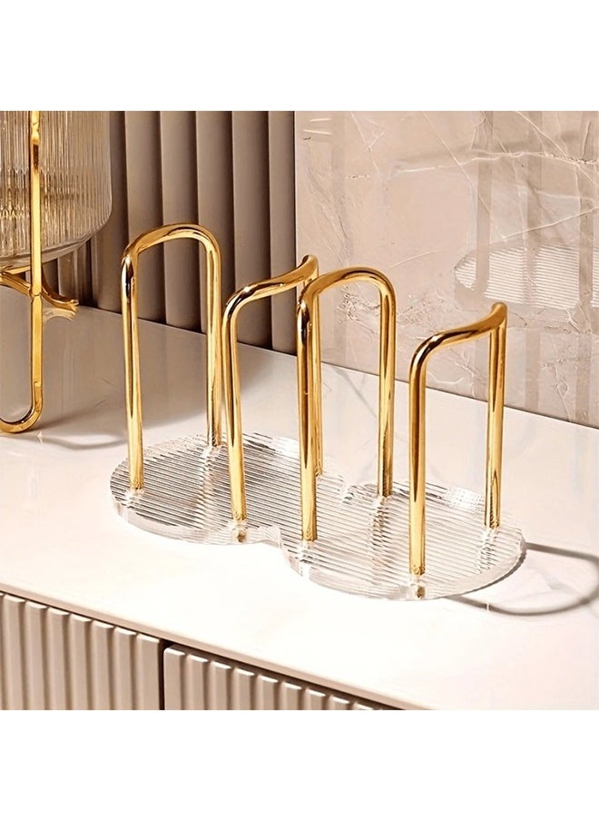 Generic - Luxury 2 Seat Paper Cup Holder, Versatile Storage Holder for Disposable Cups, Coffee Cups or Tea Cups on Desk (Gold) - Image 1