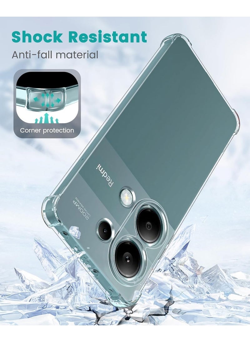 Techie Redmi Note 13 Pro / Poco M6 Pro 4G Case - TPU Bumper Corner Transparent Back Cover Case with Camera Lens Protection For Xiaomi Redmi note 13 Pro 4G / Poco M6 Pro 4G - Clear - Image 2