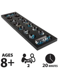Spin Master Games Legacy Deluxe Mancala Classic Game With Folding Wooden Game Board And Colored Glass Stones Family Game For Ages 8 And Up  - Image 3