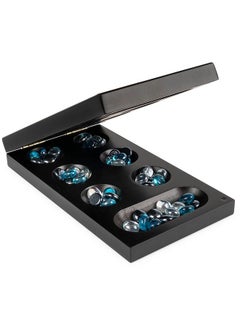 Spin Master Games Legacy Deluxe Mancala Classic Game With Folding Wooden Game Board And Colored Glass Stones Family Game For Ages 8 And Up  - Image 1