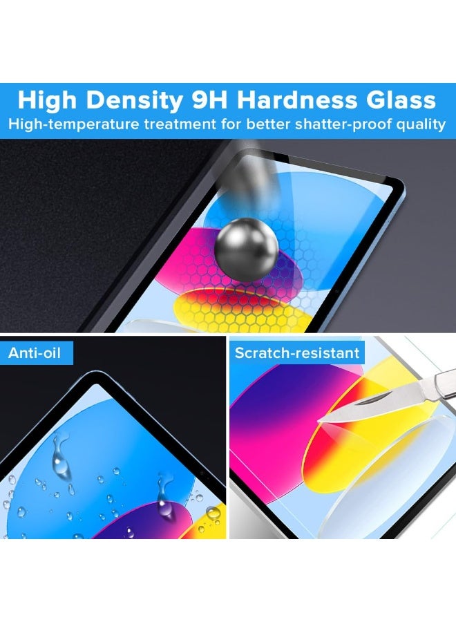 ناكسي فلاي 2 عبوة واقي شاشة iPad الجيل العاشر 2022 لواقي الشاشة A2696 / A2757 / A2777 ، 9H Hardness Glass Tempered Film iPad 10 واقيات شاشة ، 10.9 بوصة ، HD شفاف - Image 4