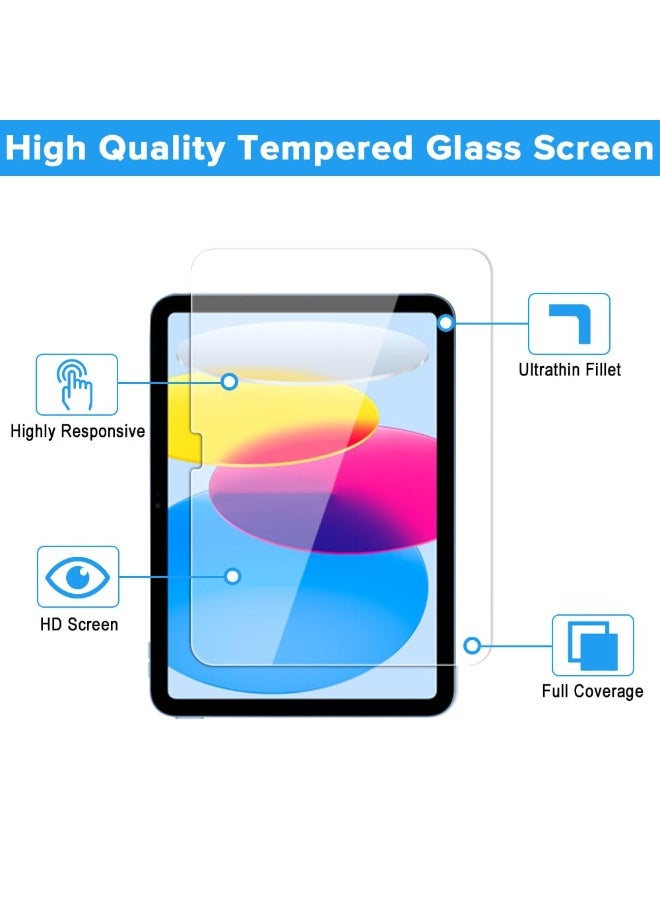 ناكسي فلاي 2 عبوة واقي شاشة iPad الجيل العاشر 2022 لواقي الشاشة A2696 / A2757 / A2777 ، 9H Hardness Glass Tempered Film iPad 10 واقيات شاشة ، 10.9 بوصة ، HD شفاف - Image 5