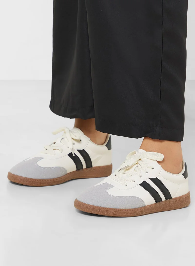 Ginger Sneaker With Stripe Detail