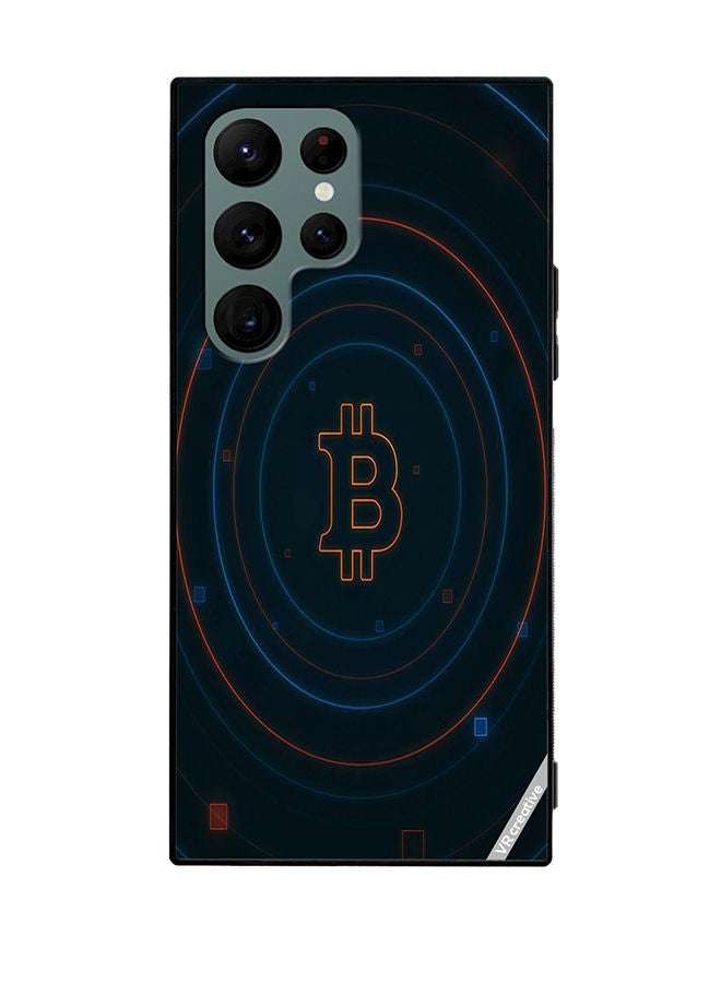 VR CREATIVE Protective Case Cover For Samsung Galaxy S22 Ultra 5G Crypto Design Multicolour - Image 1