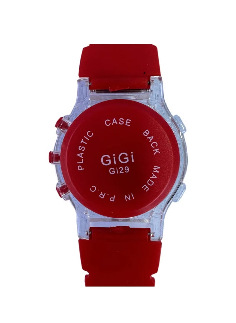 جيجي ساعة أطفال بغطاء قابل للطي برسومات كرتونية لرجل العنكبوت ولعبة بتأثير ضوئي - Image 4