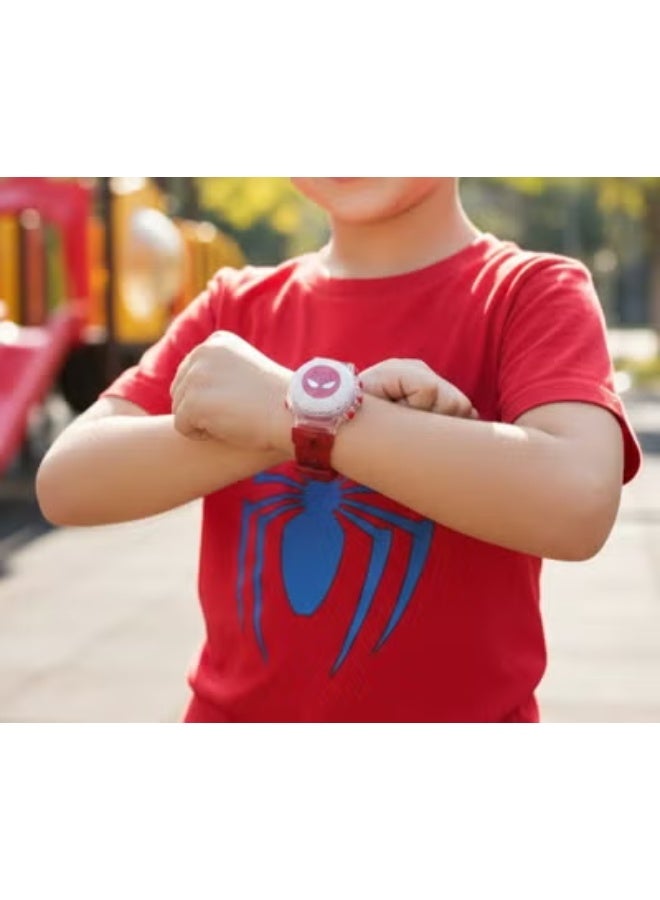 GiGi Children's watch with a foldable cover featuring Spider-Man cartoons and a toy with a light effect - Image 4