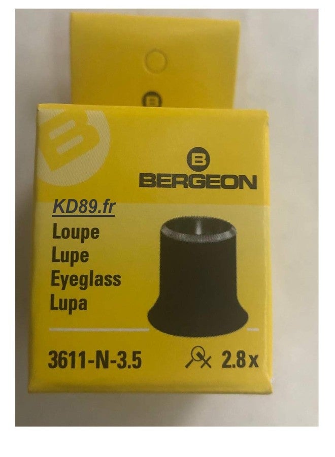 BERGEON 3611-N-3.5 Soft Eyeglass Watchmaker loupe x2.8 Watch Repair Tool, Black, Modern - Image 1