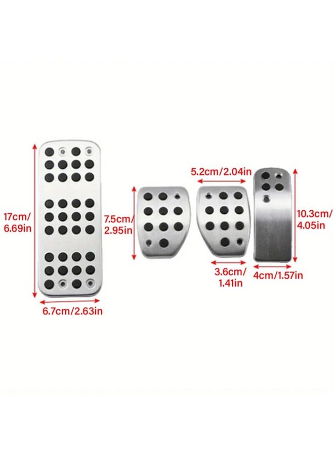 4pcs Car Aluminum Anti Slip Foot Pedal Kit Suitable For Peugeot 207 208 2008 301 307 308 408 CC Interior Accessories - Image 2