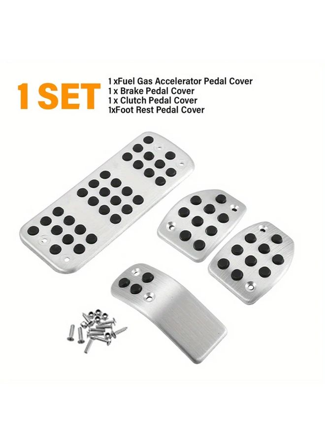 4pcs Car Aluminum Anti Slip Foot Pedal Kit Suitable For Peugeot 207 208 2008 301 307 308 408 CC Interior Accessories - Image 4