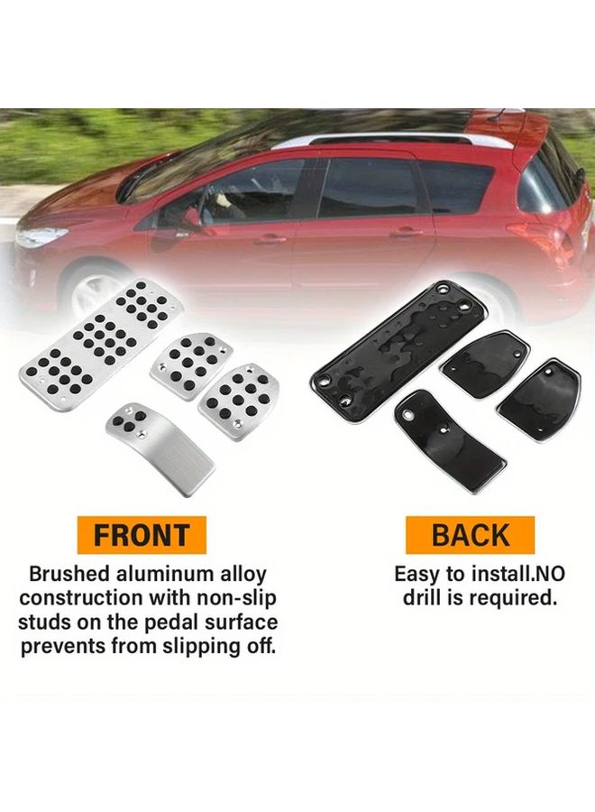 4pcs Car Aluminum Anti Slip Foot Pedal Kit Suitable For Peugeot 207 208 2008 301 307 308 408 CC Interior Accessories - Image 5