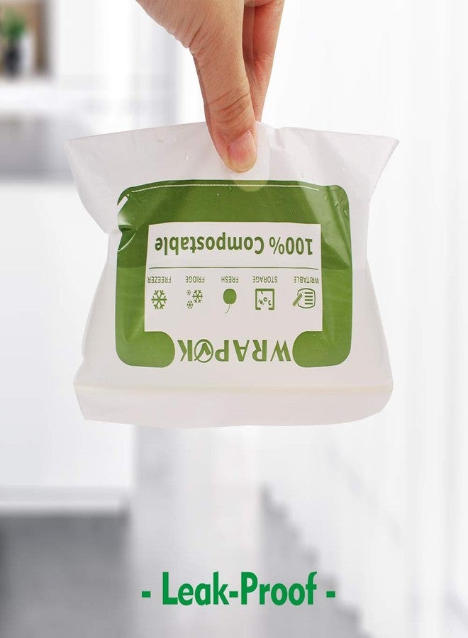 WRAPOK 100% Compostable Snack Bags Small Biodegradable Freezer Sandwich Storage Bag for Cookies Biscuits, 100 Count - 6.3 x 3.9 Inch - Image 5
