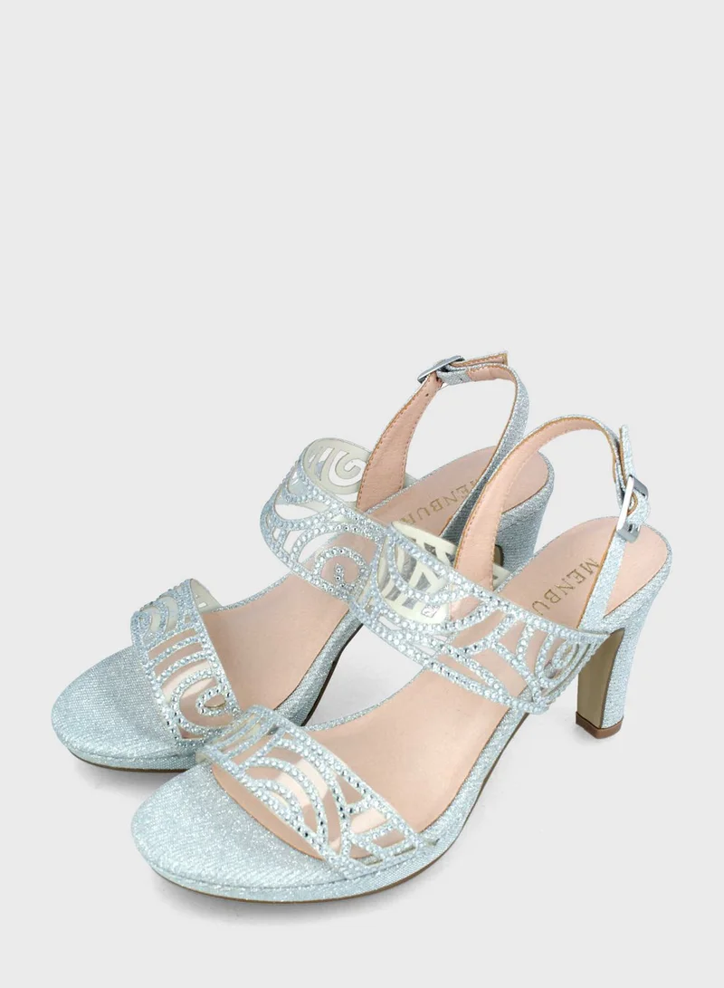 MENBUR Open Toe Slingback Sandals