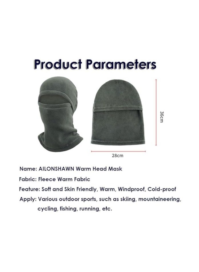 Generic Winter Balaclava Ski Mask for Cold Weather Polar Fleece Warm Balaclava Mask Windproof Mask for Men and Women (Brown) - Image 3