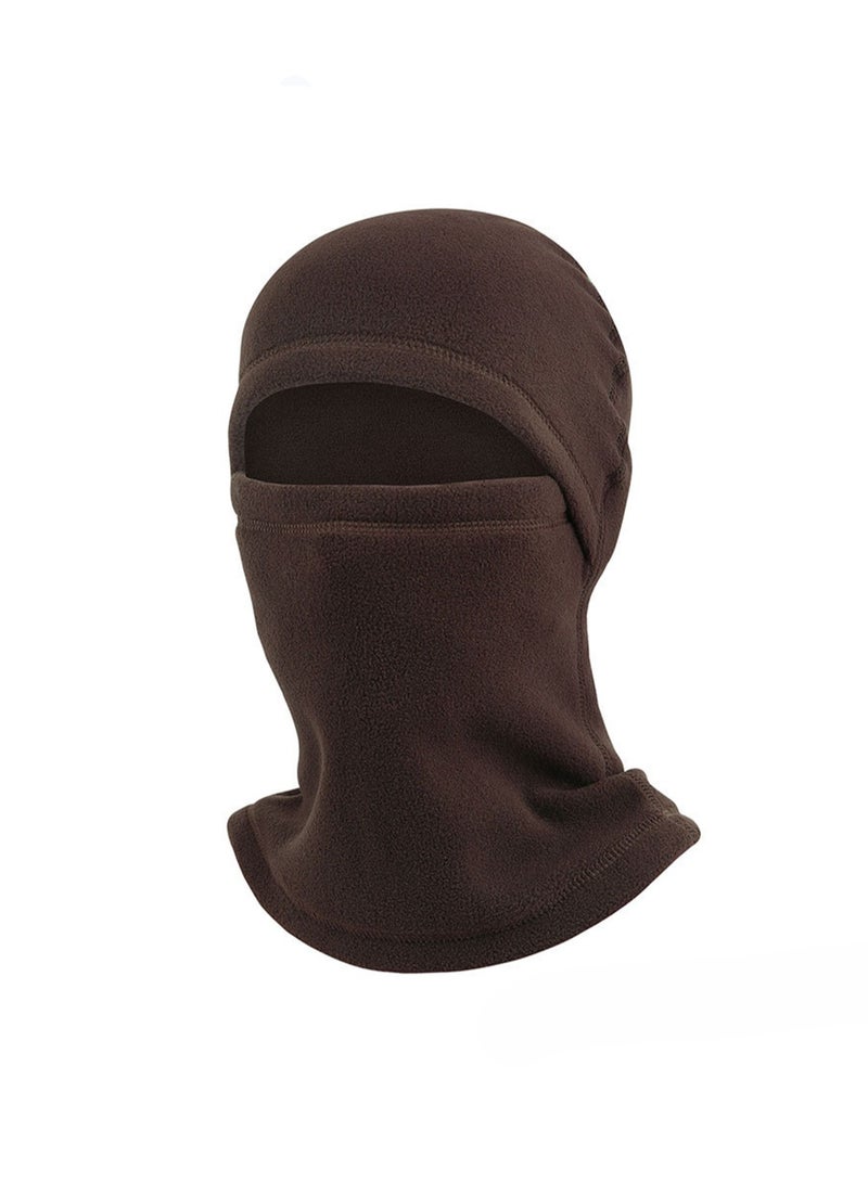 Generic Winter Balaclava Ski Mask for Cold Weather Polar Fleece Warm Balaclava Mask Windproof Mask for Men and Women (Brown) - Image 1