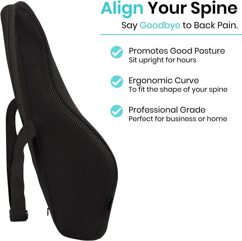 9villa Gel Memory Foam Seat Cushion & Lumbar Support Pillow Combo for Office Chair Car Wheelchair Orthopedic Chair Pad and Back Cushion with Adjustable Straps for Lower Back, Tailbone, Sciatica Relief - Image 4