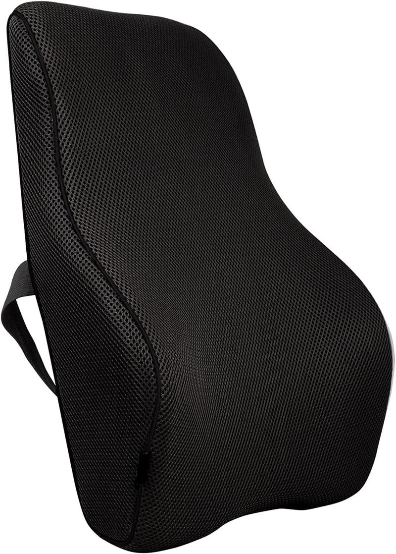 9villa Gel Memory Foam Seat Cushion & Lumbar Support Pillow Combo for Office Chair Car Wheelchair Orthopedic Chair Pad and Back Cushion with Adjustable Straps for Lower Back, Tailbone, Sciatica Relief - Image 2