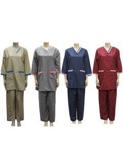 Beige Grey Dark Blue Burgundy