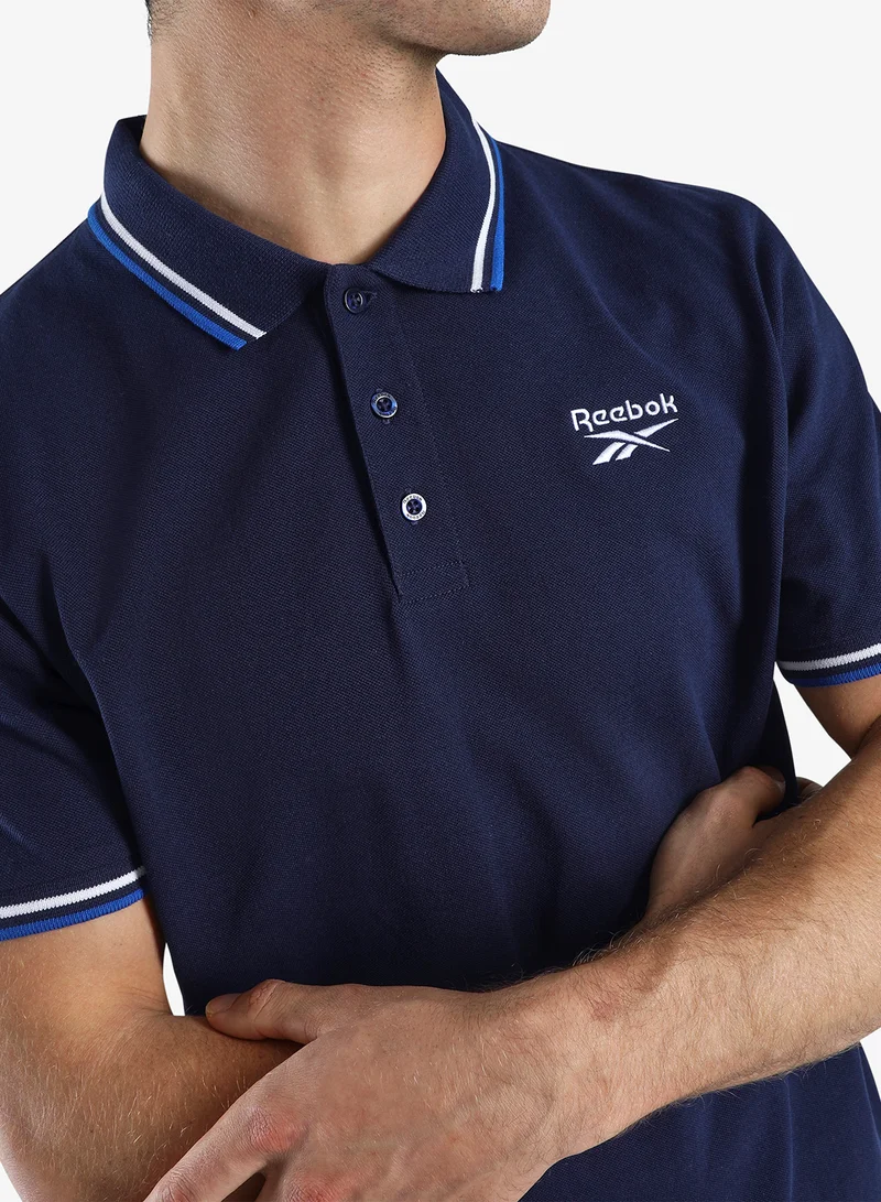 Reebok Id Striped Rib Polo