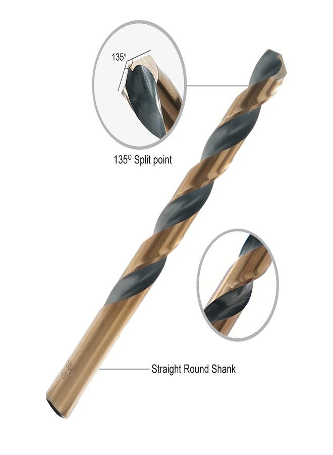 GMTOOLS 29Pcs Cobalt Drill Bit Set, 135 Degree Tip High Speed Steel with Black and Gold Finish, Stainless Steel, Plastic and Wood with Metal Indexed Storage Case 1/16"-1/2" - Image 2