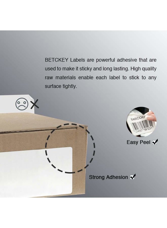 BETCKEY 1" x 0.5" (25 mm x 13 mm) Small Labels Compatible with Zebra & More Label Printer,Premium Adhesive & Perforated [2 Rolls, 4860 Labels] - Image 4