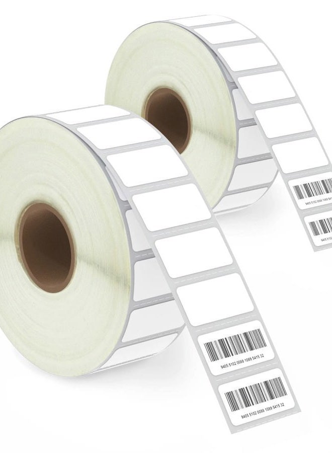 BETCKEY 1" x 0.5" (25 mm x 13 mm) Small Labels Compatible with Zebra & More Label Printer,Premium Adhesive & Perforated [2 Rolls, 4860 Labels] - Image 1