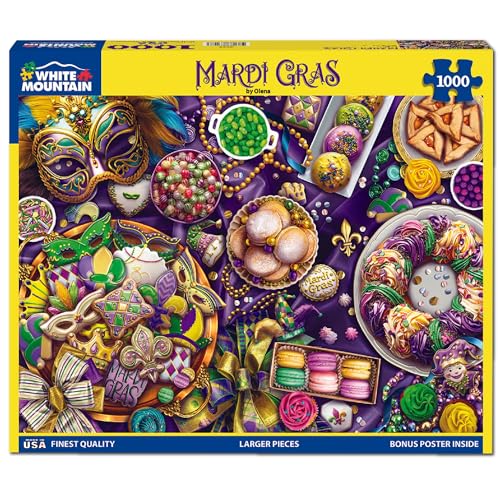 White Mountain Mardi Gras Puzzle 1000 Piece New Orleans Jigsaw Puzzles for Adults - Image 5