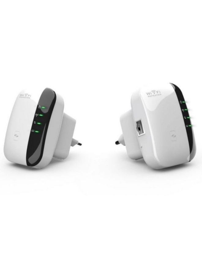 NIBEMINENT - Wireless-N Range Extender Wi-Fi Repeater reless Mbps White/Black - Image 1