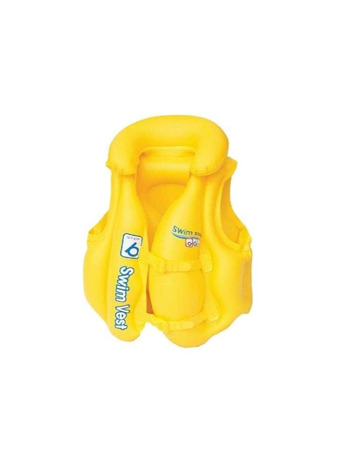 Bestway 32034-Inflatable Life Jacket Swimsuit 51×46cm/20"×18", Yellow  - Image 1