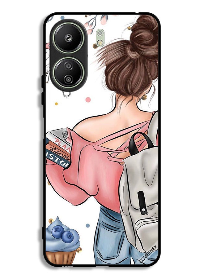 Covernex Xiaomi Redmi 13C Protective Case Cover Books In Girl Hand Art - Image 1