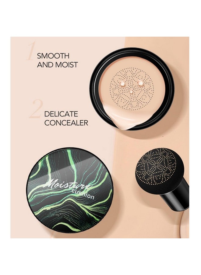 nvyue Air Cushion CC Cream Mushroom Head Foundation,BB Cream Makeup Foundation,Moisturizing Concealer,Long Lasting Full Coverage Waterproof,Even Skin Tone for All Skin Types (2# Natural, 20g) - Image 3
