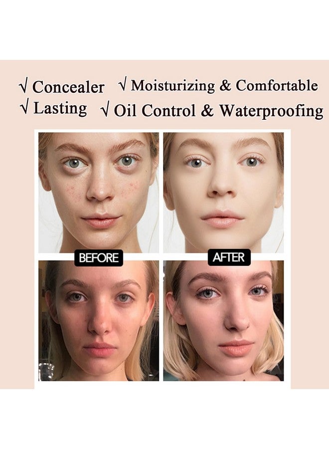 nvyue Air Cushion CC Cream Mushroom Head Foundation,BB Cream Makeup Foundation,Moisturizing Concealer,Long Lasting Full Coverage Waterproof,Even Skin Tone for All Skin Types (2# Natural, 20g) - Image 4
