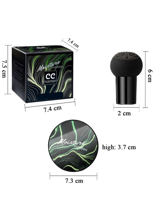 nvyue Air Cushion CC Cream Mushroom Head Foundation,BB Cream Makeup Foundation,Moisturizing Concealer,Long Lasting Full Coverage Waterproof,Even Skin Tone for All Skin Types (2# Natural, 20g) - Image 5
