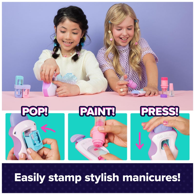 كوول مايكر Cool Maker Go Glam Studio Nail Kit Style 200 Nails 4 Designs 2 Approacts & Mask (Mask Mask Mass (التغليف قد تختلف) الفنون والحرف للأعمار 7 وما فوق - Image 2