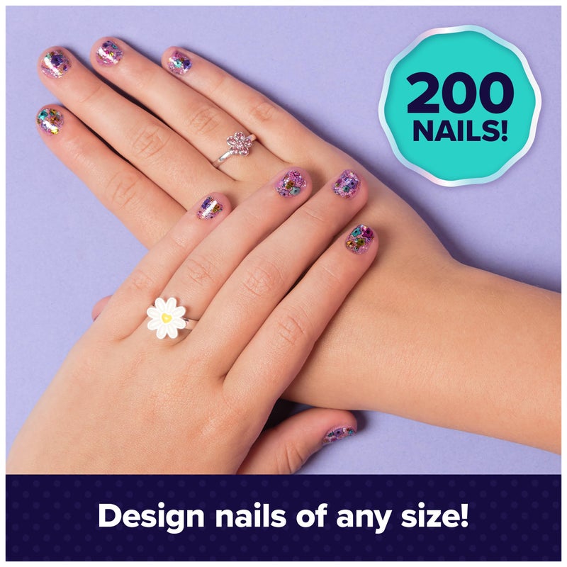 كوول مايكر Cool Maker Go Glam Studio Nail Kit Style 200 Nails 4 Designs 2 Approacts & Mask (Mask Mask Mass (التغليف قد تختلف) الفنون والحرف للأعمار 7 وما فوق - Image 5