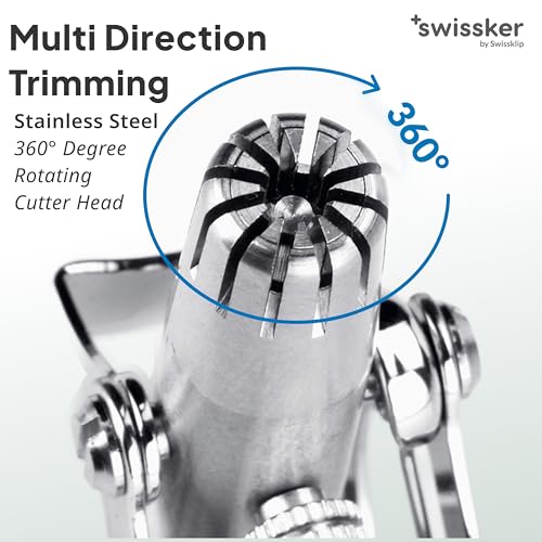 Swissklip Human Power Nose Hair Trimmer for Men | Manual Nose Hair Trimmer for Women I Stainless Steel Ear Hair Remover for Men & Women I Easy to Use Ear Hair Trimmers - Image 2