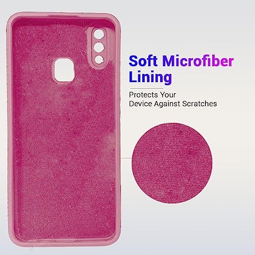 LIRAMARK Silicone Soft Back Cover Case for Vivo Y95 / Vivo Y93 / Vivo Y91 (Silicone Pink) - Image 2