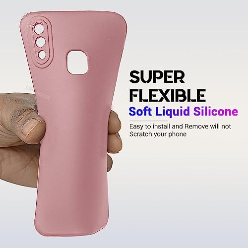 LIRAMARK Silicone Soft Back Cover Case for Vivo Y95 / Vivo Y93 / Vivo Y91 (Silicone Pink) - Image 3