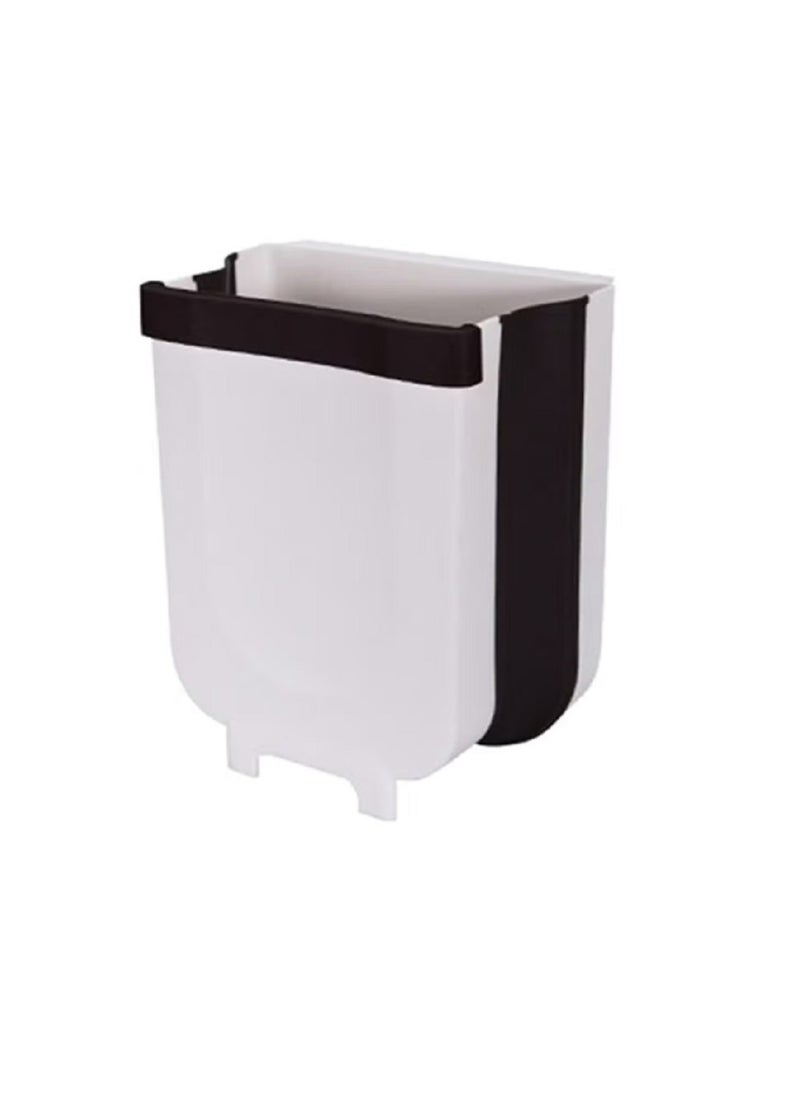 Generic - White/Black Plastic Hanging Wastebasket - Image 1