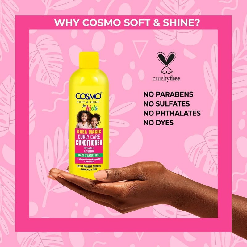 Cosmo Soft & Shine Shea Magic Curly Care Conditioner for Kids - 480ml - Image 4