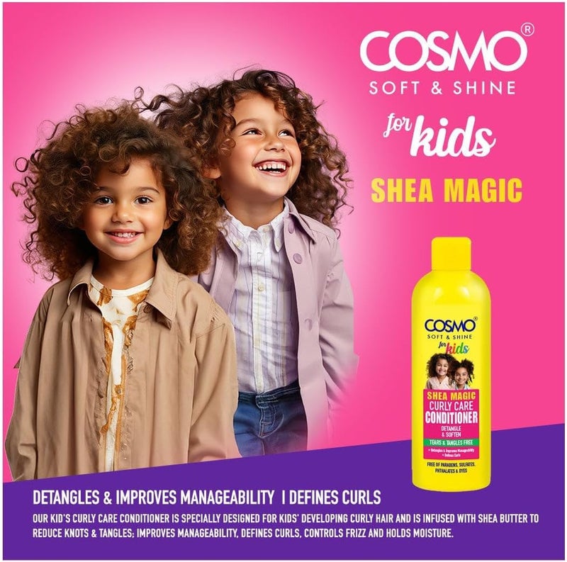 Cosmo Soft & Shine Shea Magic Curly Care Conditioner for Kids - 480ml - Image 2