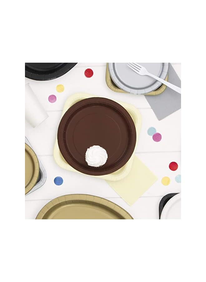 Raxoom Square Paper Plates 14 Pieces Set, 9 Inch Size, Ivory - Image 2