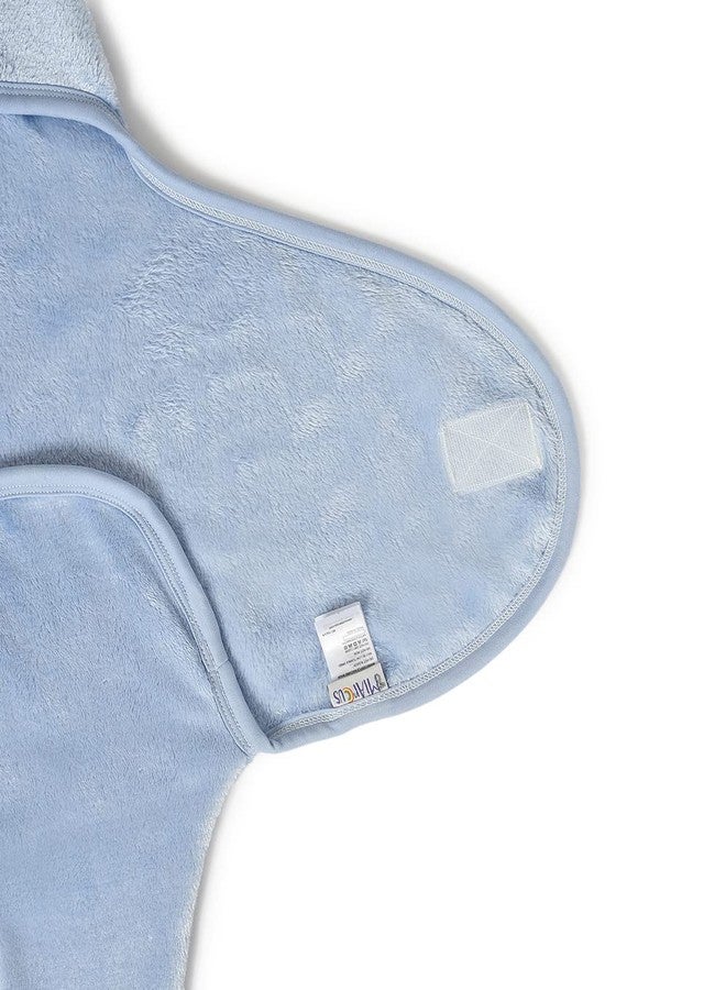 Mi Arcus Ultra Soft Knitted Light Fur Plush Warm Blanket Wrapper for Baby Boys Girls 0-6 M- Light Blue 75x72 cm - Image 5