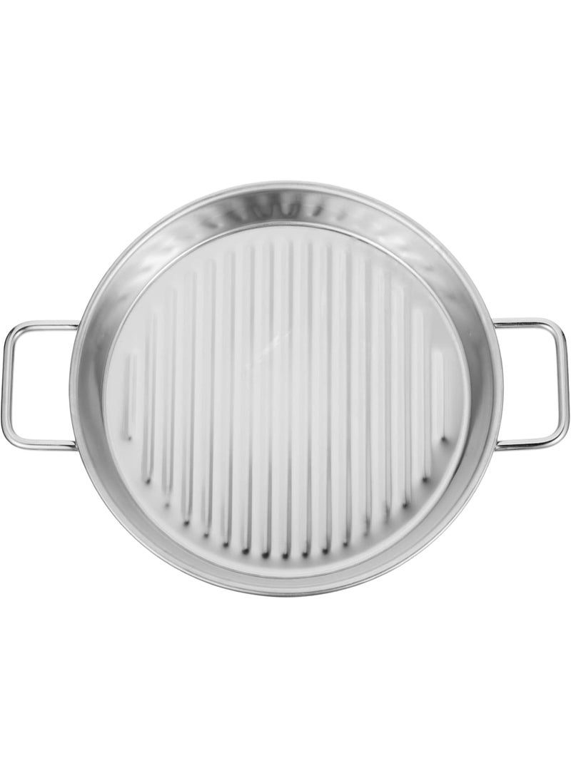 HOMESTAR Heavy-Duty Perforated Stainless Steel Pizza Pan with Handles | Thick Round Baking Tray for Oven, Grill & Home Cooking | Rust-Free & Easy Clean - Image 1