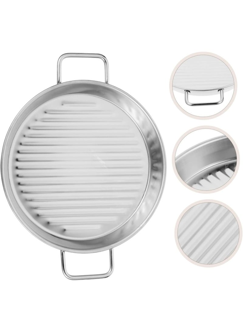 HOMESTAR Heavy-Duty Perforated Stainless Steel Pizza Pan with Handles | Thick Round Baking Tray for Oven, Grill & Home Cooking | Rust-Free & Easy Clean - Image 2