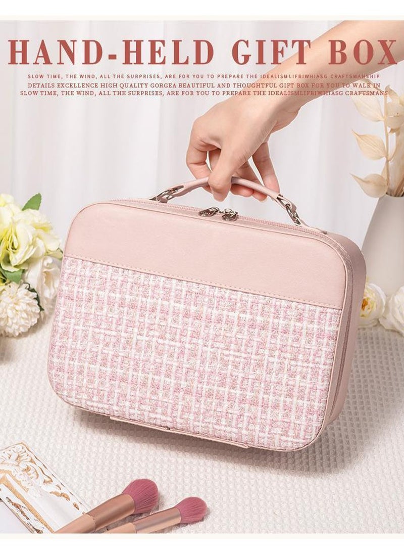 Generic ﻿Birthday gift for Ladies Handmaid of honor gift box makeup bag Wedding gift Bride Wedding Air Cushion Massage Comb Beauty Blender Pearl Handle Glass Bottle Towel Soap - Y19 ﻿  - Image 2