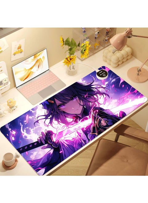 Anime Girl Secondary E-sports Mouse Pad Lengthened Heating Dirty Desk Computer Keyboard Mat Wholesale-Color:Right Switch 90*40-Pattern:SN02-04